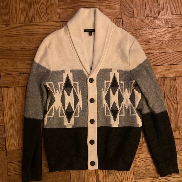 Banana Republic Other - Banana Republic Black and Gray Grandpa Cardigan Sweater Size Small